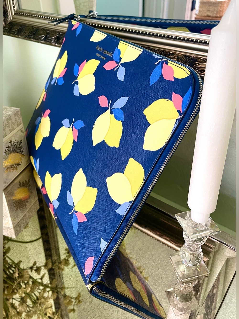 kate spade Laptop Bag “Lemon Zest” New without tags L-Zip/Padded - Picture 6 of 11